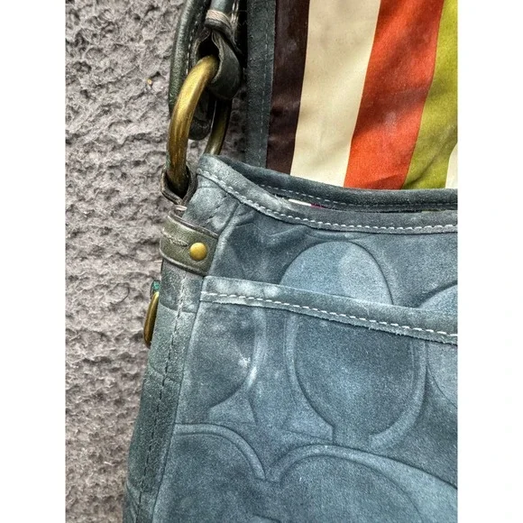 Vintage Coach Legacy 65th Anniversary Collection Suede Flap Shoulder Bag 11138 - Picture 12 of 16